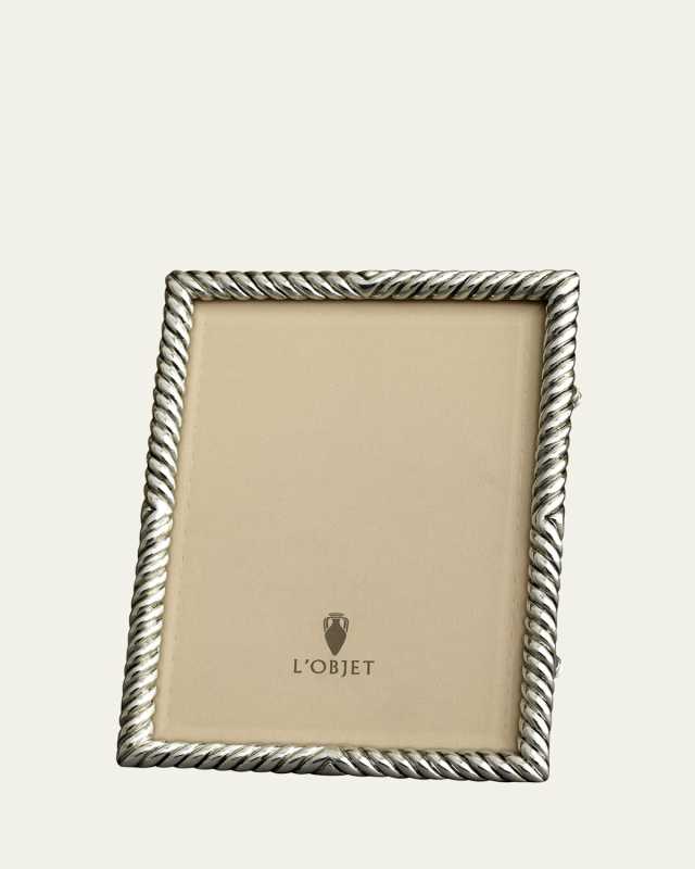 Deco Twist Platinum-Plated Picture Frame, 4 x 6